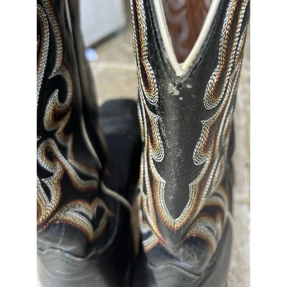 Nocona Imperial Calf Western Boots Men's 10D Black Square Toe - Picture 10 of 12